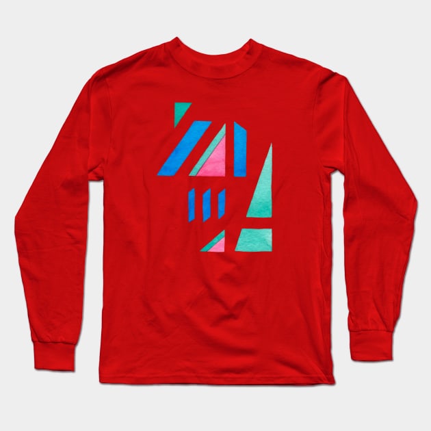 Modern abstract watercolor Long Sleeve T-Shirt by Seven Trees Design